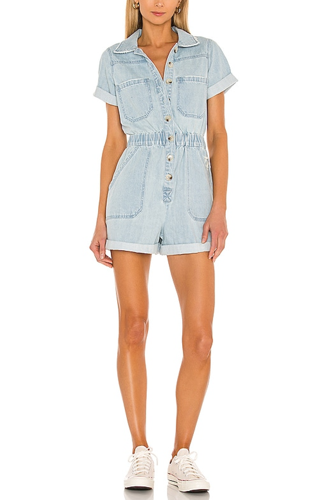 Show Me Your Mumu Button Front Dockside Cannon Romper Size S
